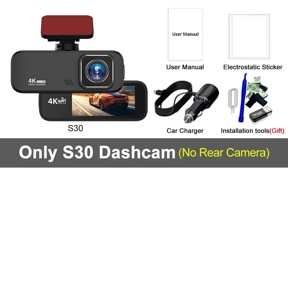 Experience Unmatched Clarity with the Ultra HD 4K Dash Cam Mini - Your Ultimate Driving Companion with WiFi, GPS, and Night Vision!