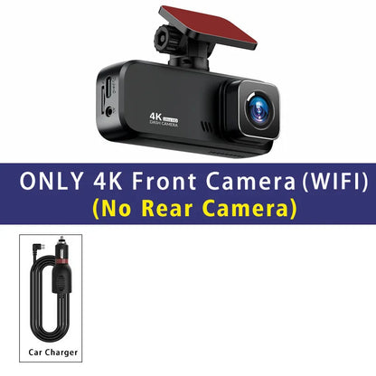 Experience Unmatched Clarity with Our UHD 4K Dash Cam: Front and Rear Cameras for Ultimate Safety!