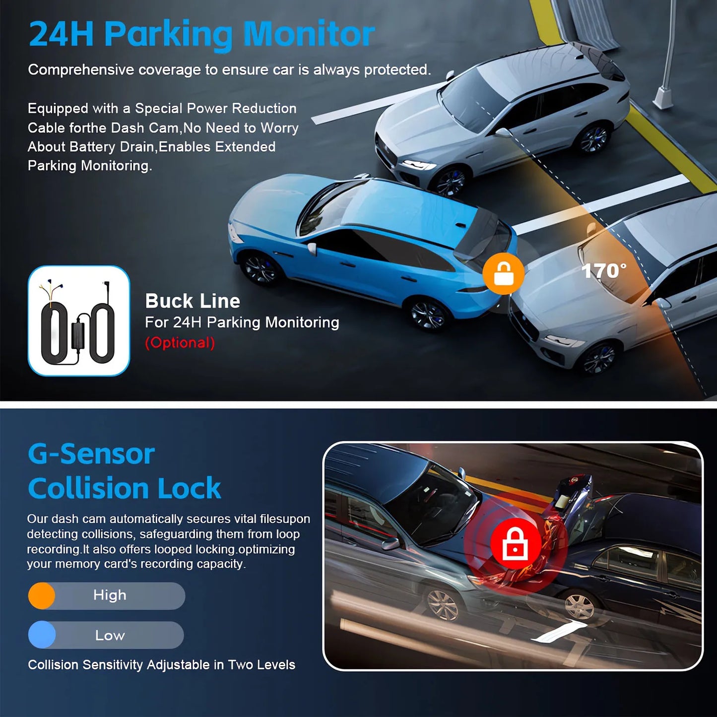 Experience Unmatched Clarity with Our UHD 4K Dash Cam: Front and Rear Cameras for Ultimate Safety!