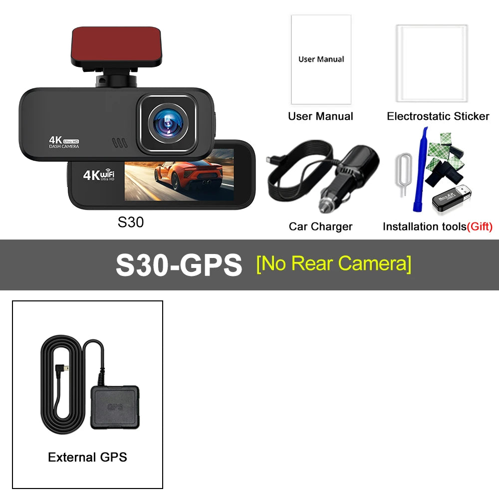Experience Unmatched Clarity with the Ultra HD 4K Dash Cam Mini - Your Ultimate Driving Companion with WiFi, GPS, and Night Vision!