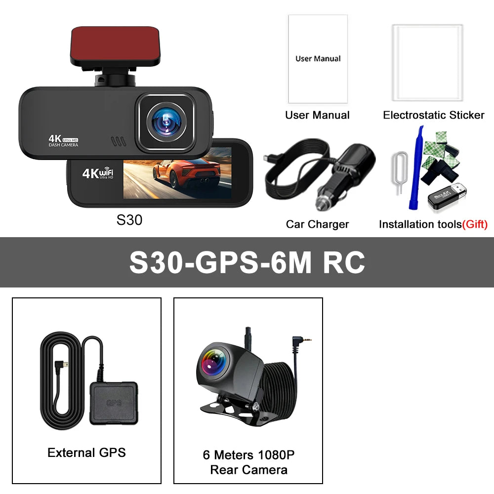 Experience Unmatched Clarity with the Ultra HD 4K Dash Cam Mini - Your Ultimate Driving Companion with WiFi, GPS, and Night Vision!