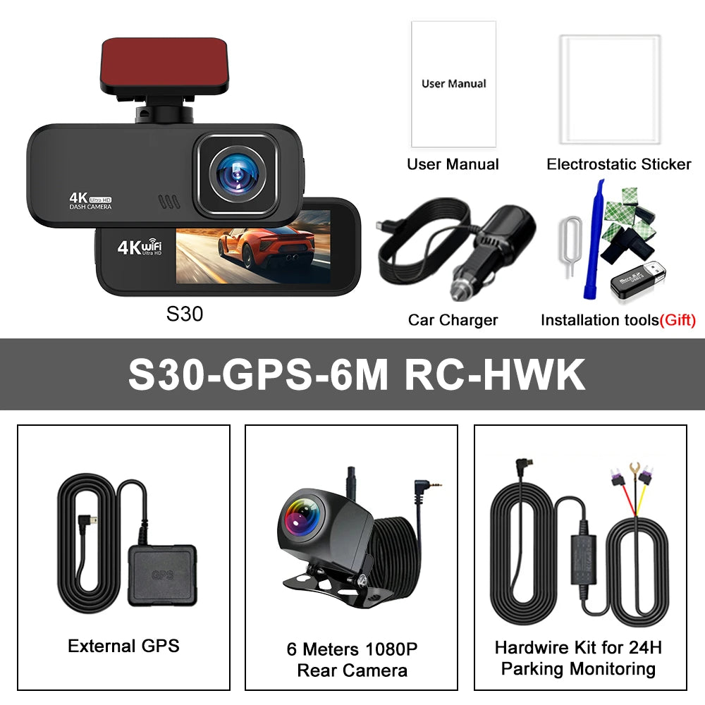 Experience Unmatched Clarity with the Ultra HD 4K Dash Cam Mini - Your Ultimate Driving Companion with WiFi, GPS, and Night Vision!