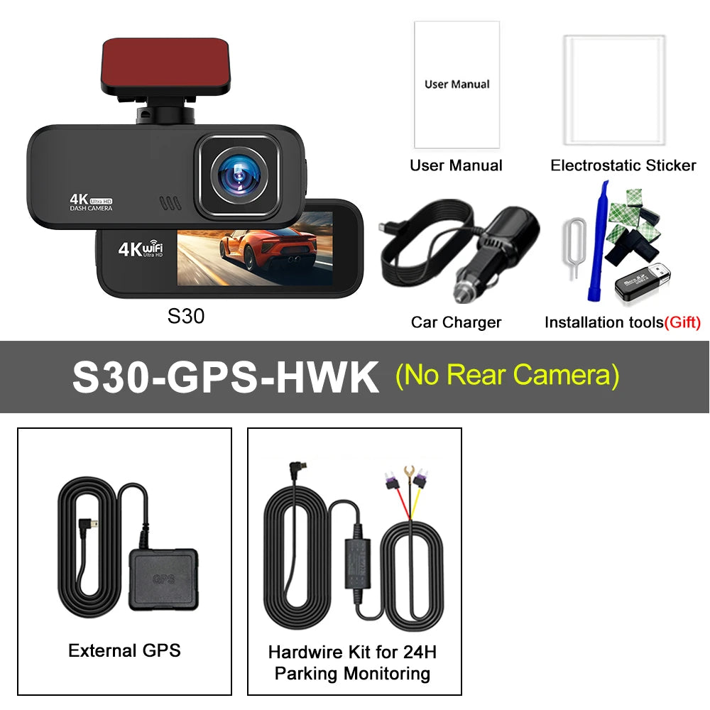 Experience Unmatched Clarity with the Ultra HD 4K Dash Cam Mini - Your Ultimate Driving Companion with WiFi, GPS, and Night Vision!